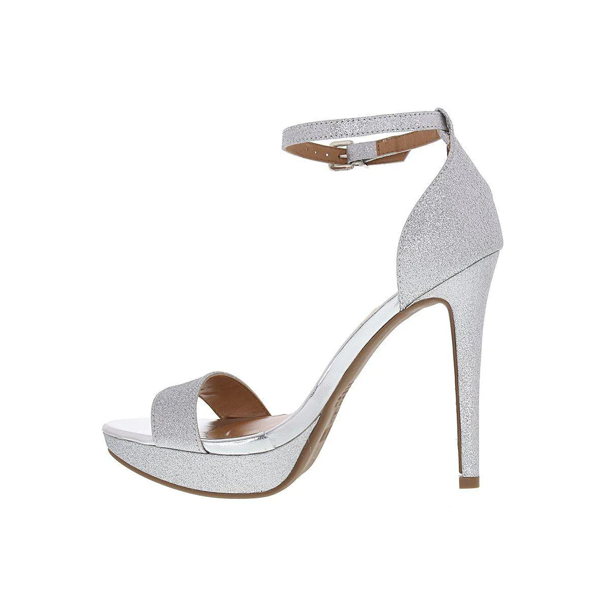 Vizzano 6278-104 High Heel Sandal in Silver Shimmer - Image 5