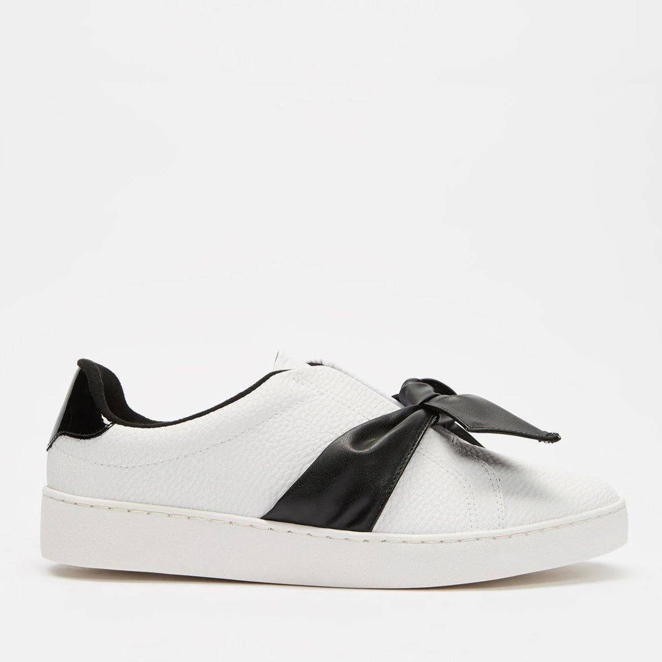 Vizzano 1214-298 Bowtie Sneaker in White/Black Napa - Image 3