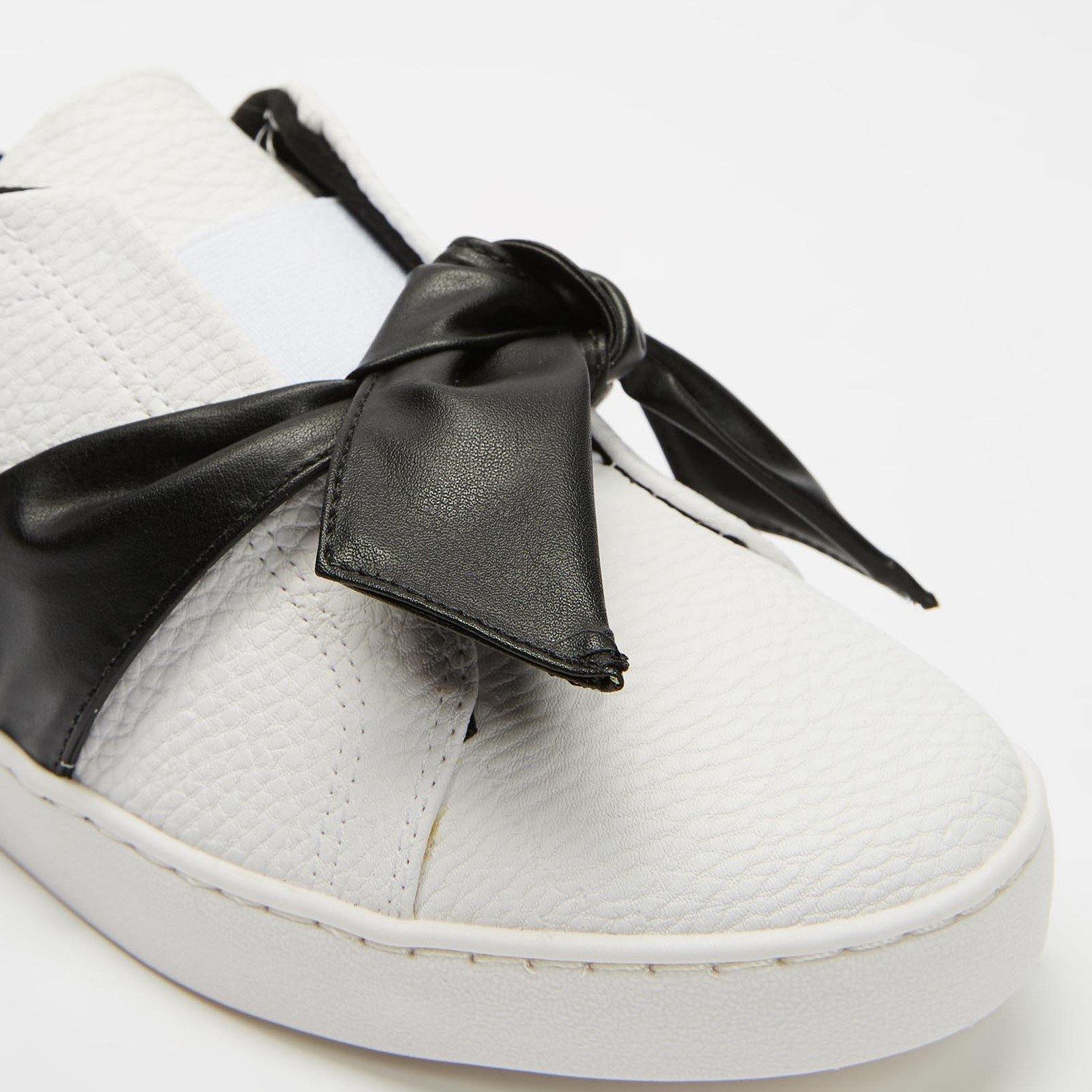 Vizzano 1214-298 Bowtie Sneaker in White/Black Napa - Image 6