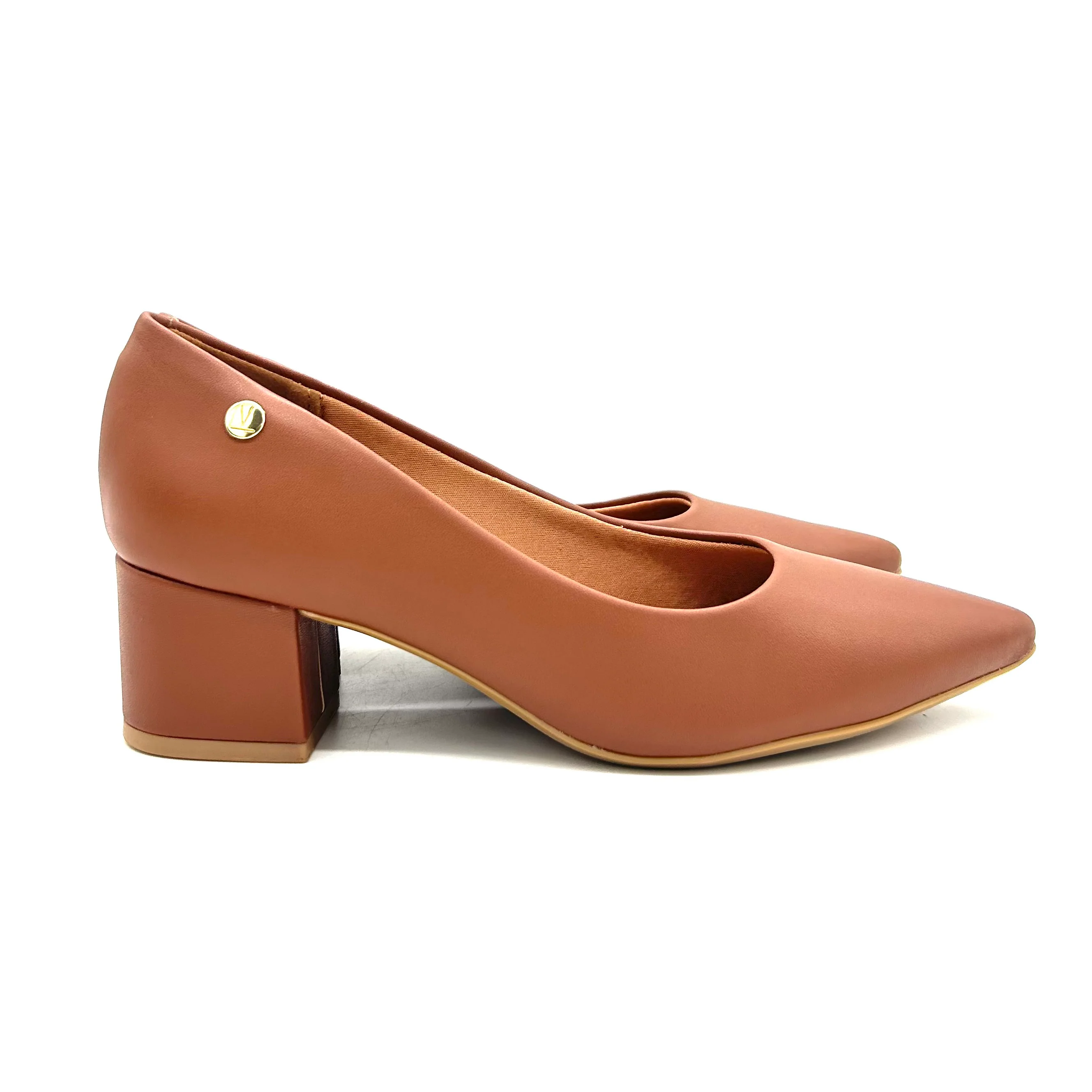 Vizzano 1220-315 Block Heel Pump in Mocha Napa - Image 2