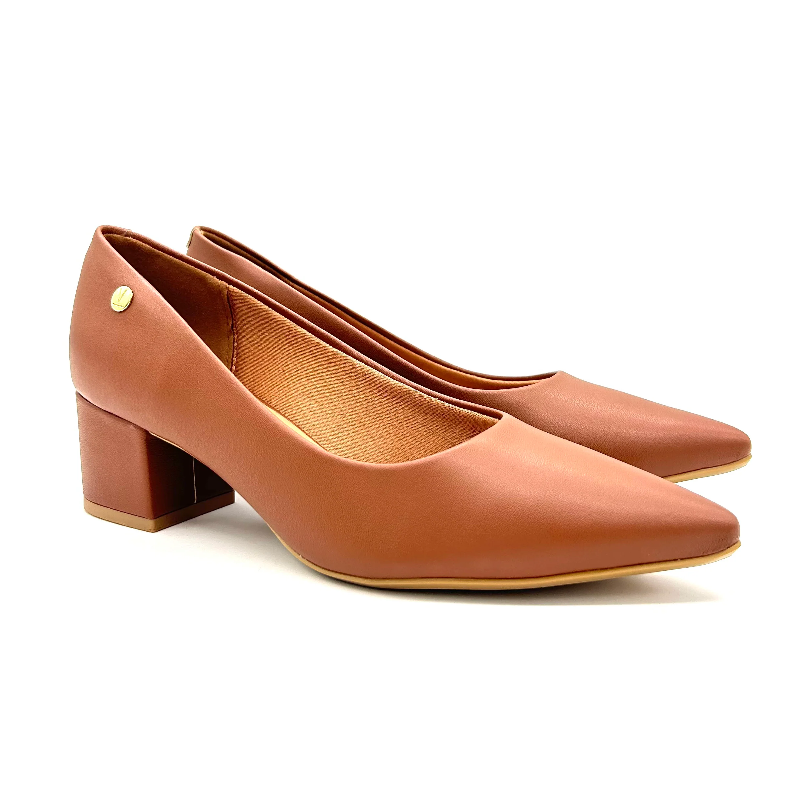 Vizzano 1220-315 Block Heel Pump in Mocha Napa - Image 4