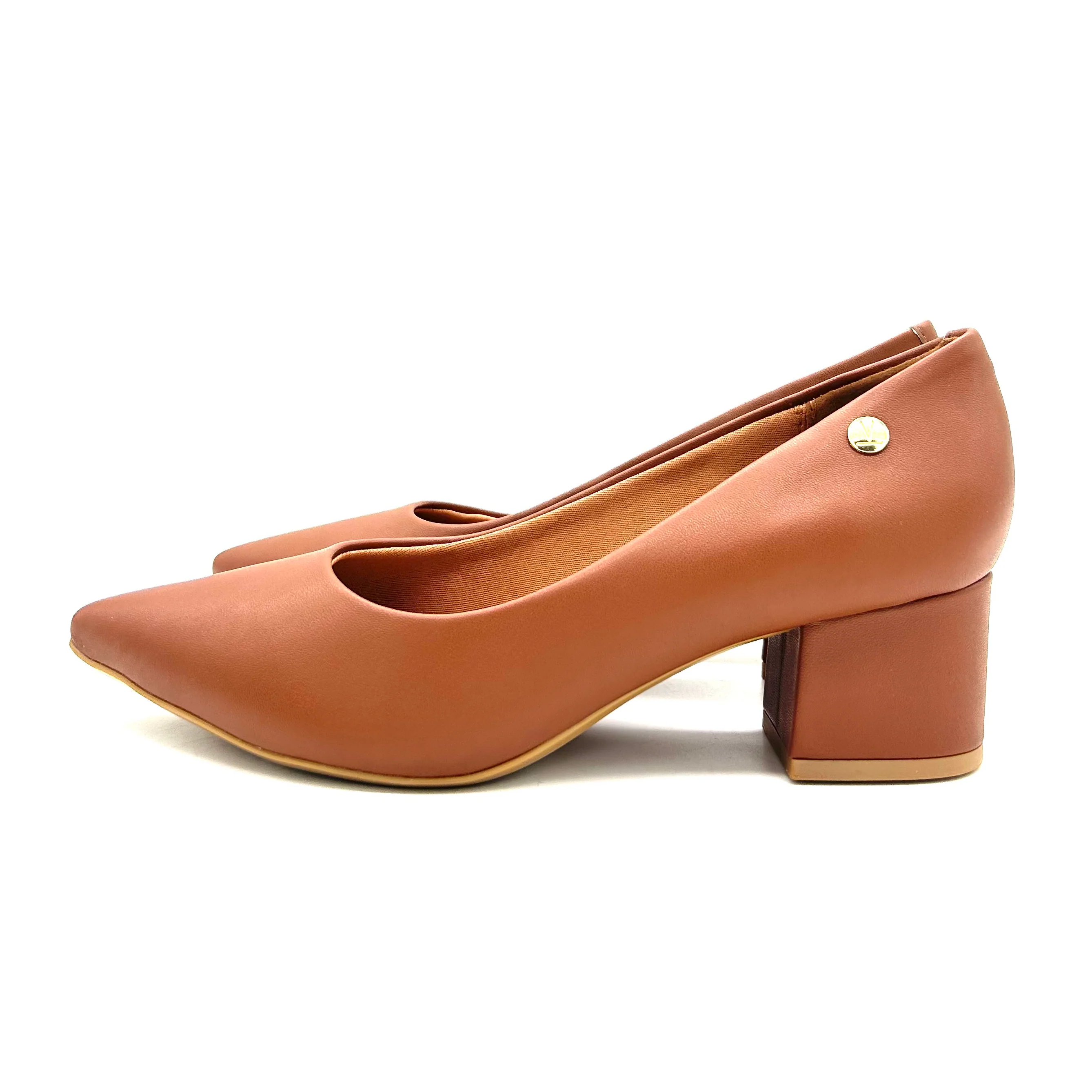 Vizzano 1220-315 Block Heel Pump in Mocha Napa - Image 5